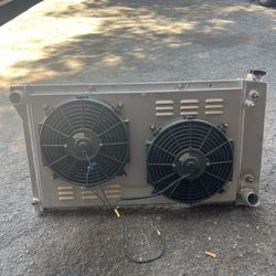3 Row Radiator & Fans  C10 Chevy. 1967 To 1972 Fit. 