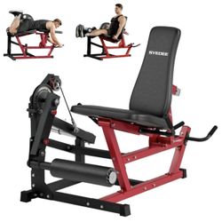 Syedee Leg Extension and Curl Machine, Red