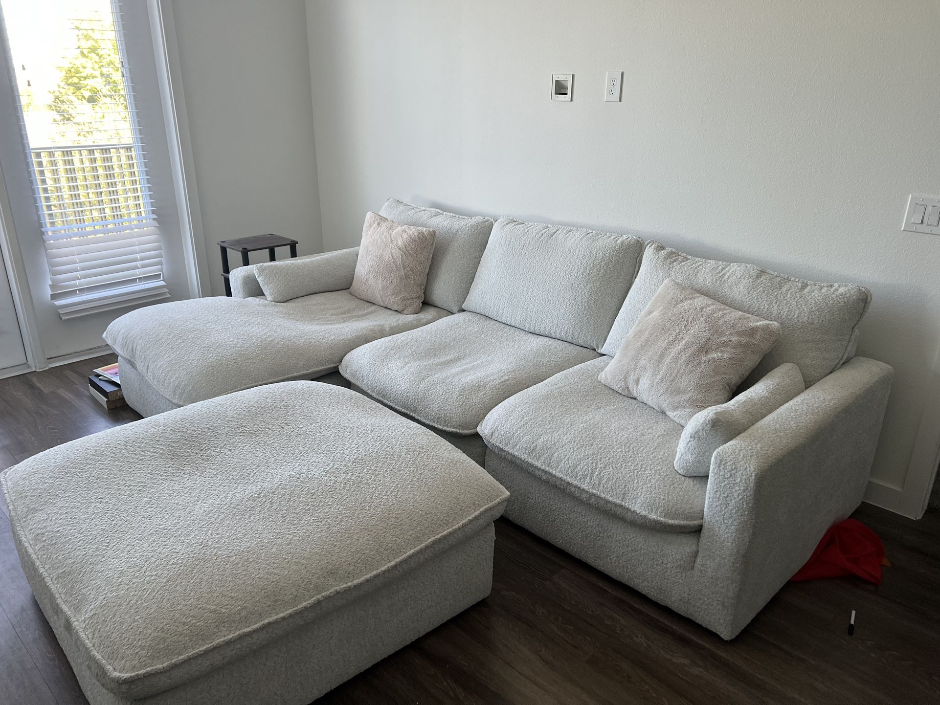 Gimma 3-Piece Modular Sofa with Chaise + Gimma Ottoman!