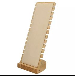 STURDY WOOD NECKLACE BRACELET JEWELRY DISPLAY RACK STORAGE ORGANIZER