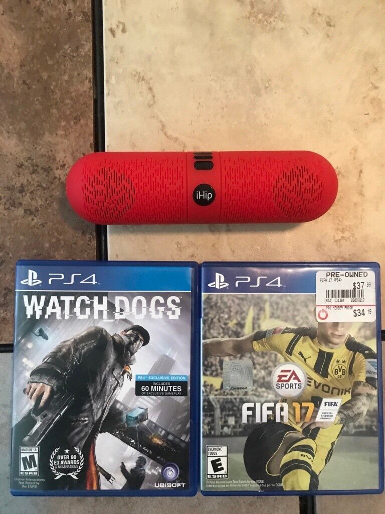 Ps4 games and speaker. (Everything included)