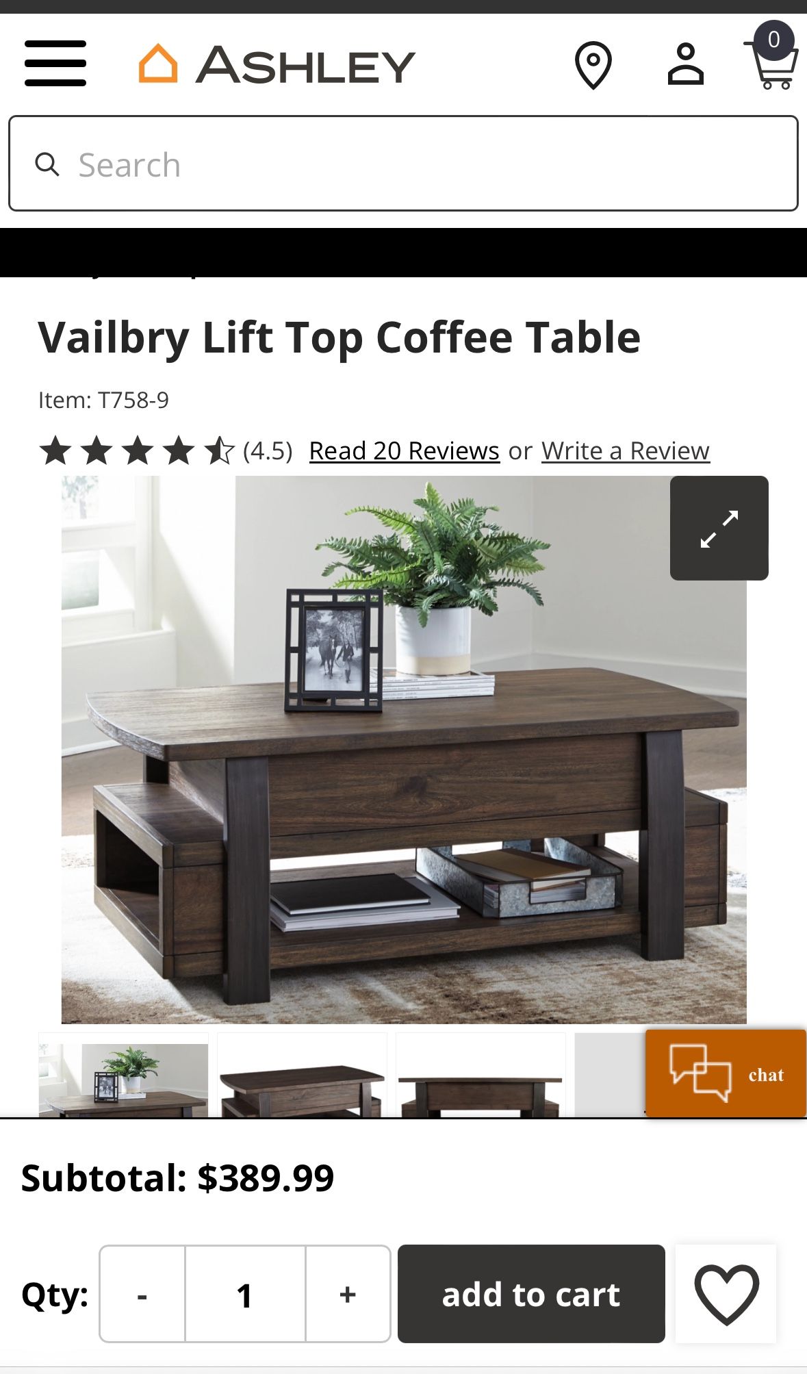 Lift Top Coffee Table