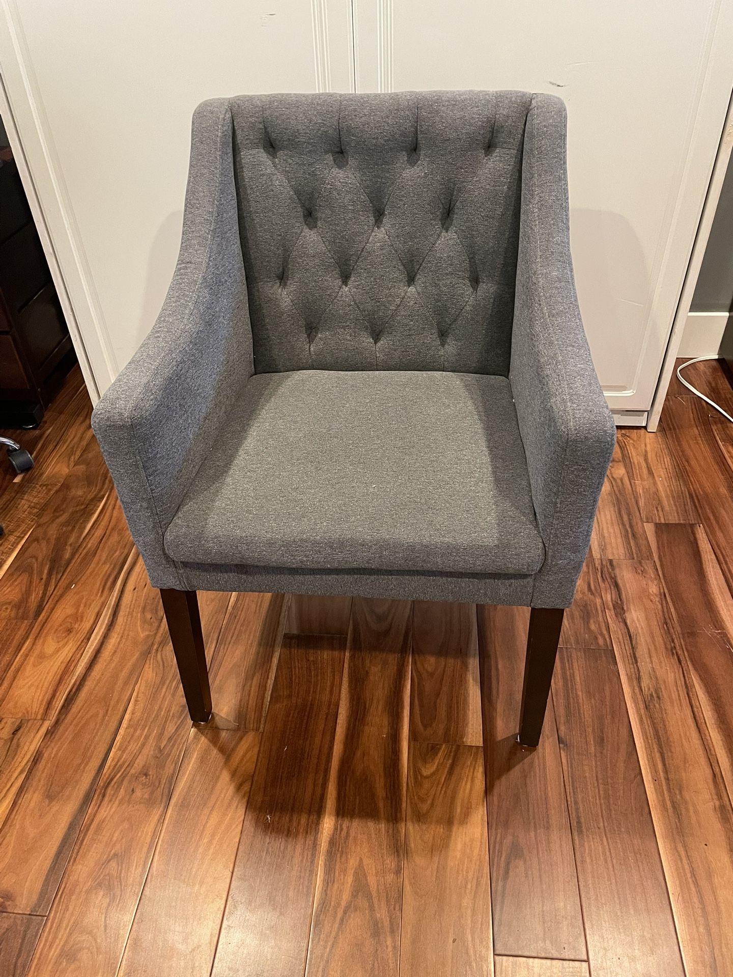 Tufted Gray Chair