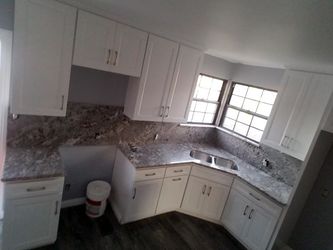 Kitchen cabinets and counter