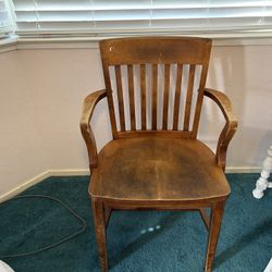 Solid Wood Desk Chair (price Negotiable)