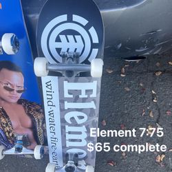 Skateboard Element 7:75 Pro Deck Complete $65 