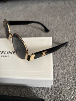 Celine Black Rouded Unisex Sunglasses