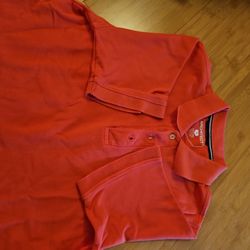 Mens Size Smalllpolo -salmon Color