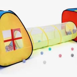 Brand new 3 in 1 pop up kids play tent with tunnel & ball pit