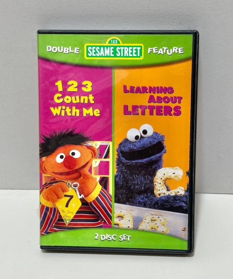 Sesame Street Double Feature 123 Count With Me Learning About Letters Kids And Family DVD