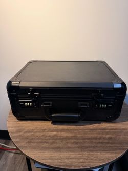 Black Hard-Shell Carrying Case with Combo Locks