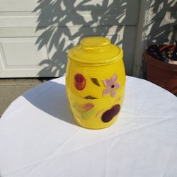 Vintage Mid Century Hand Painted Cookie Jar