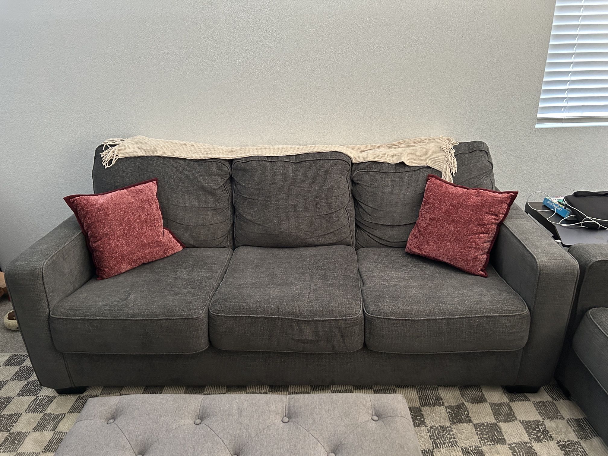 Grey Living Spaces Couch Set