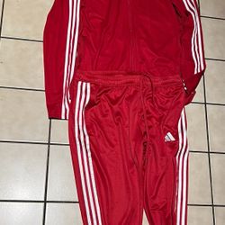 Red And White Adidas Jumpsuit 