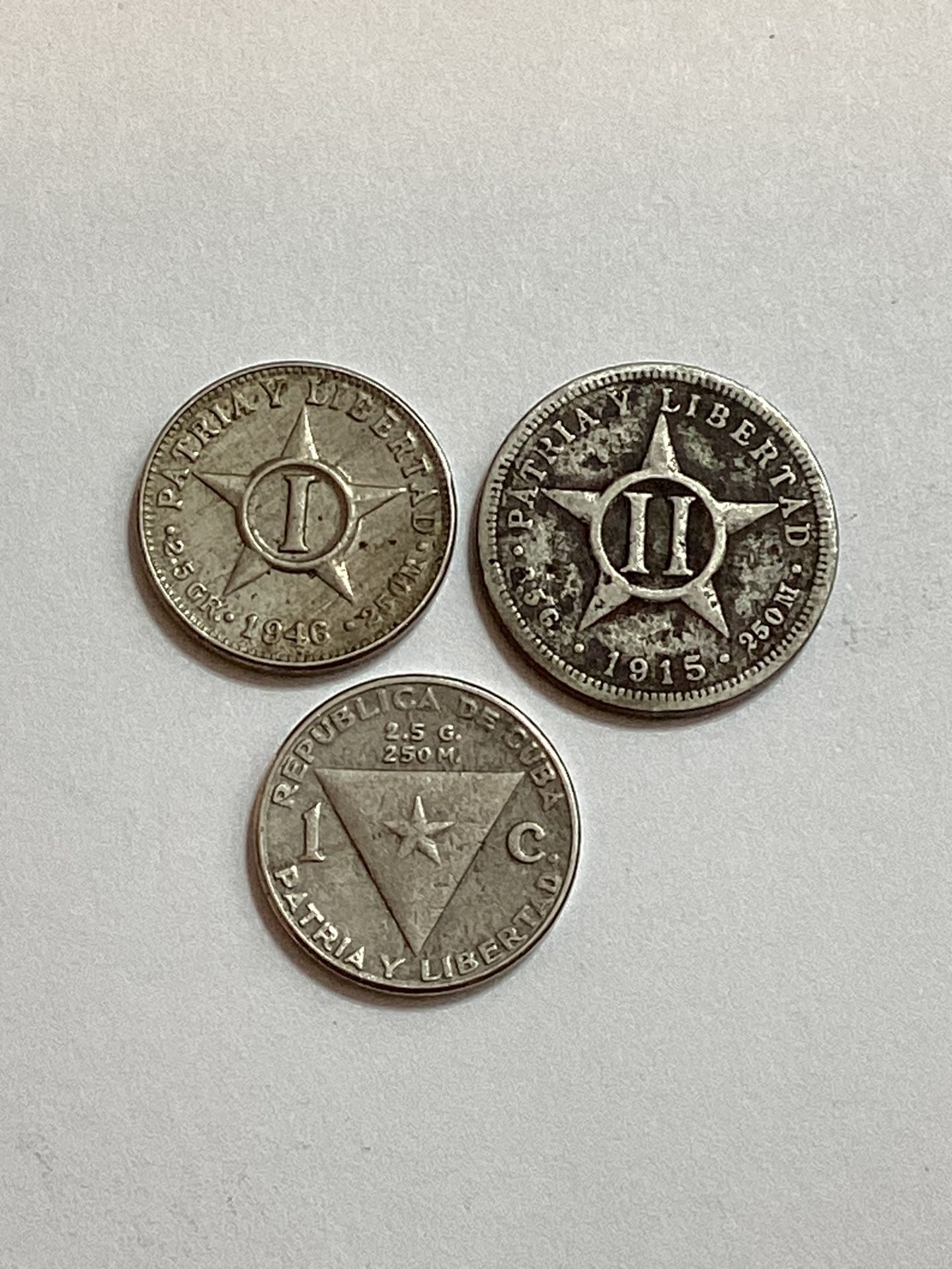Antique Coins From C.U.B.A / Monedas Antiguas De C U B A