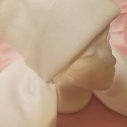 New White   Fleece White Pillbox Hat/Scarf Set Adult sz Hand Crafted