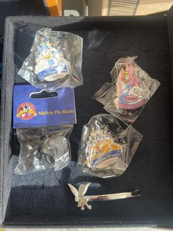 Swarovski Crystal Tinkerbell Hair Clip And Collectible Pins 