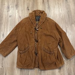 Vera Pelle women's vintage leather Jacket, Size 46