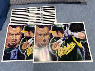 Autographed Oakland Athletics Baseball Player Nick Swisher Art Prints
