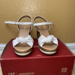 Andreas Heel Sandals White Size 7.5w