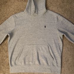 Gray Polo Hoodie L