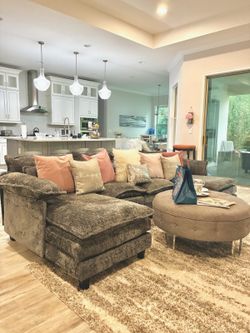 Stylish Cloud Couch Double Chaise + ottoman