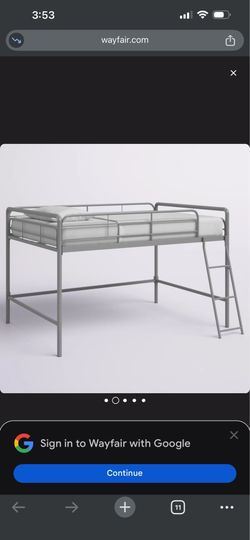 Mid-Size Twin Metal Loft Bed
