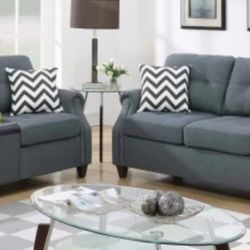 Brand New Grey Sofa & Loveseat