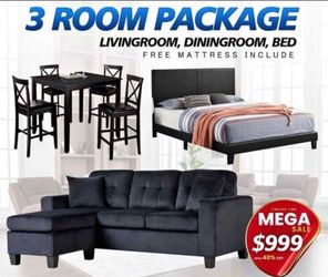 New three room package deals with free delivery