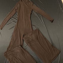 NEW Brown Long Sleeve Jumpsuit 
