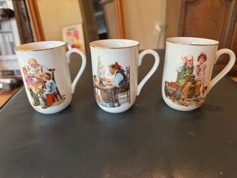 Norman Rockwell Collector Mugs Set of 3