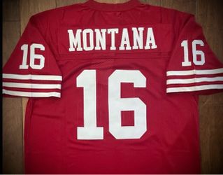 Montana #16 San Francisco 49ers Football Jersey please inquire for your size