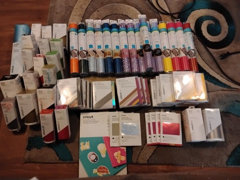 Cricut Vinyl Rolls,Insert Cards & Foil Transfers Sheets