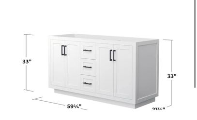 60” Grey Bathroom Vanity