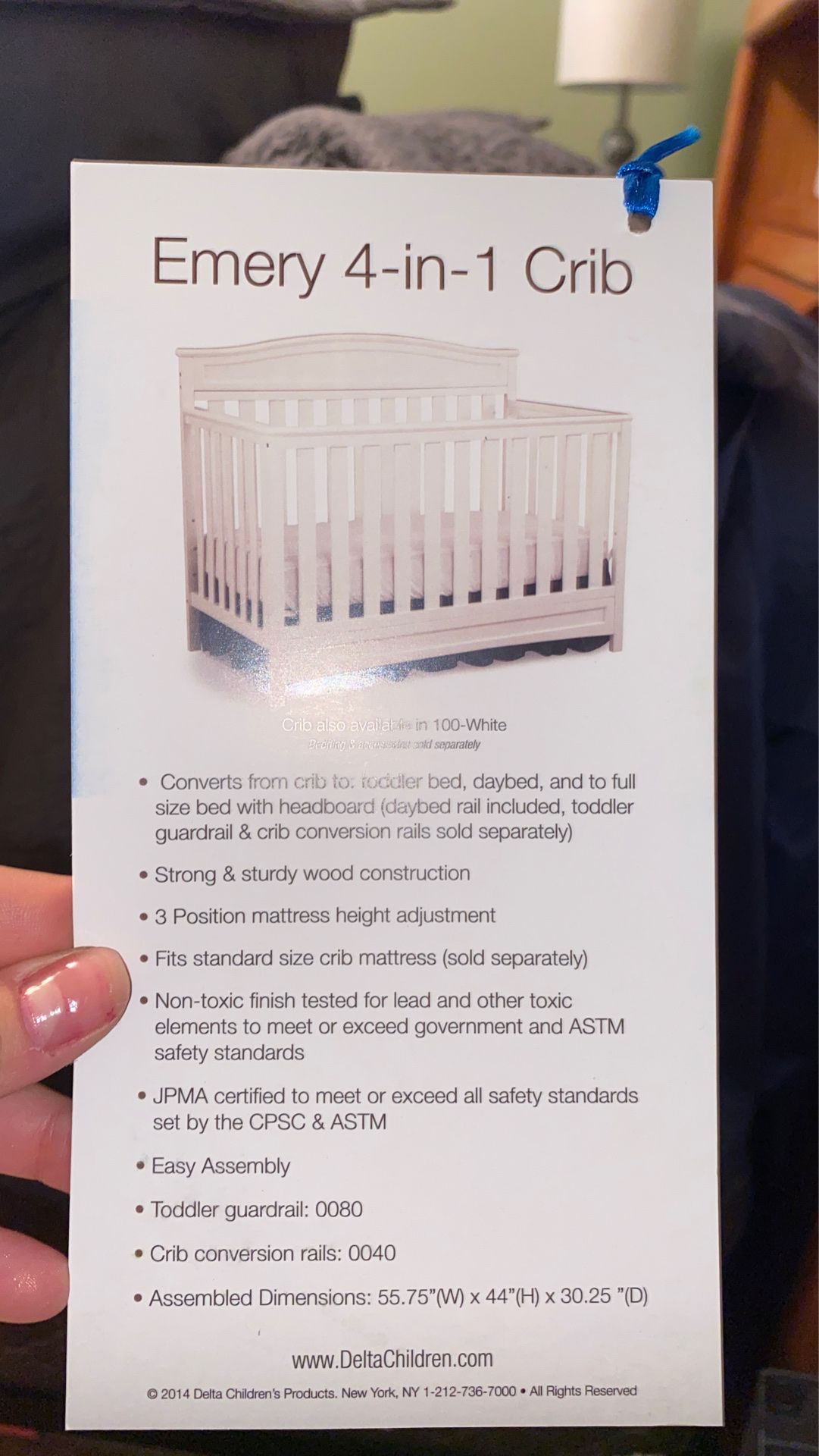 Delta Emery in Crib (NEW)