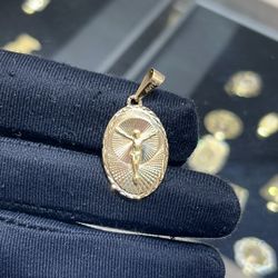14k Gold Double Sided Pendant 