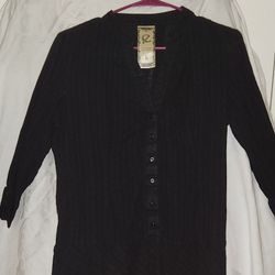 Black Half Sleeve Shirt Size LARGE