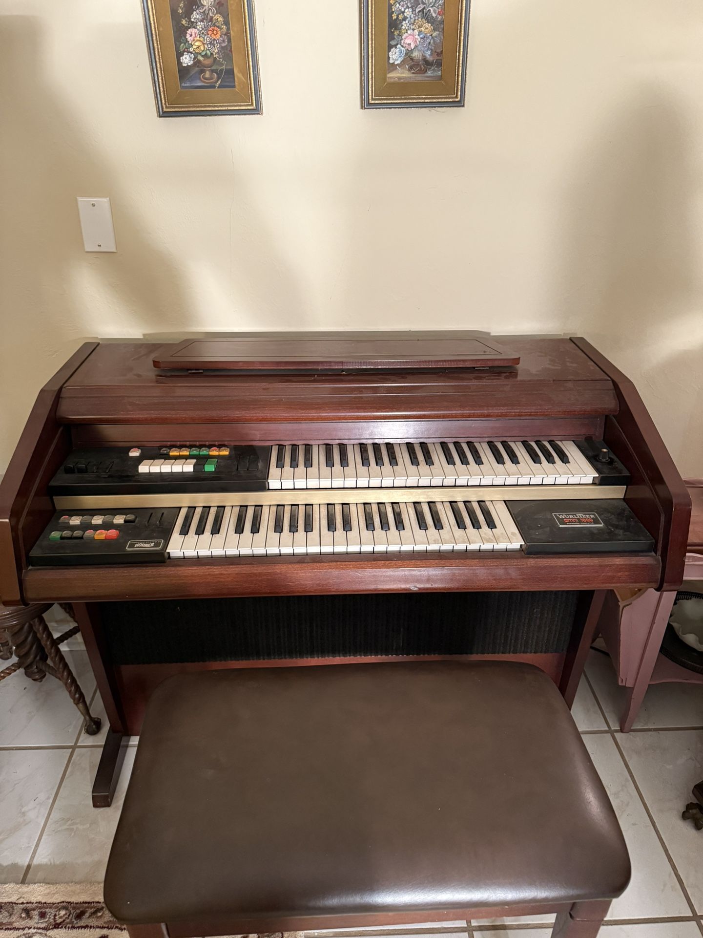 Omni Piano Keyboard Wurlitzer 1000 Vintage