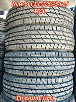 New Set of 4 Firestone tires LT 225/75/r16 load range E ‼️ free instalation and balance‼️