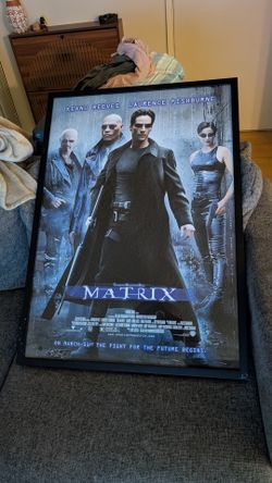 Matrix movie poster with frame