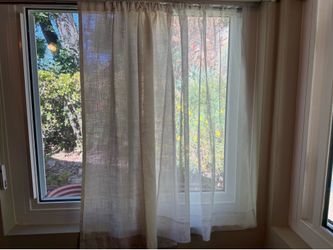 Curtains (pocket and rod) off white
