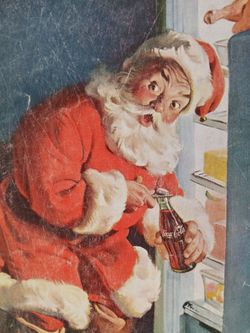 Vintage Coca-Cola Ad • Santa Claus • Saturday Evening Post Mag Christmas Pull-out