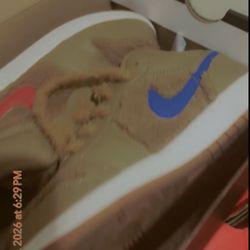 Size 4.5 Nike Air Jordan 1 Low Utility "Teddy Bear".