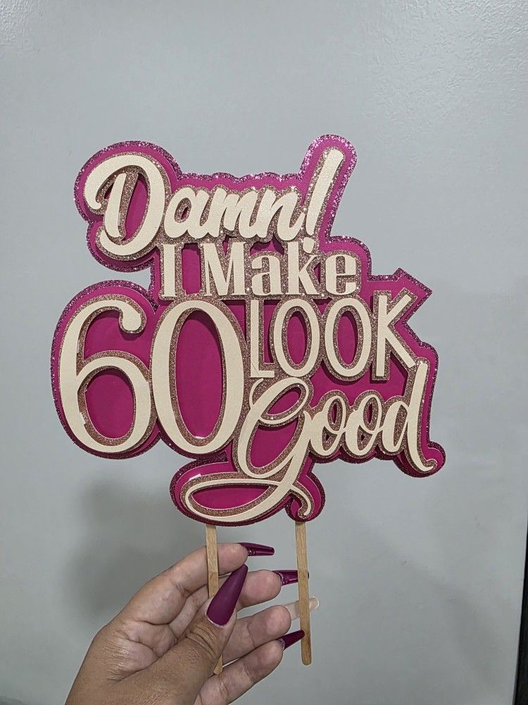 60th Cake Topper