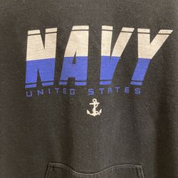 US Navy Hoodie Size L Black Revenge Of The Schlittler 