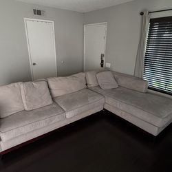 Sectional Couch Suede