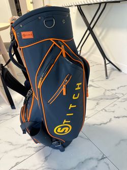 Stitch Golf Cart Bag Navy Orange