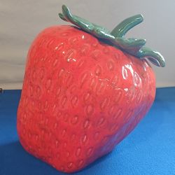 Rare Vintage Tilting Strawberry Cookie Jar 