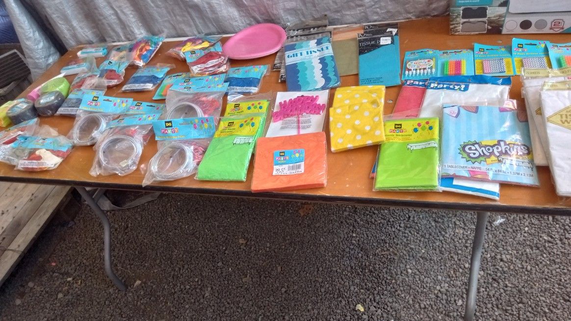 Party Supplies Brand New