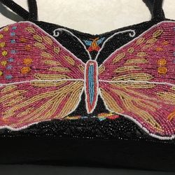 Collectible All Beaded Butterfly Handbag